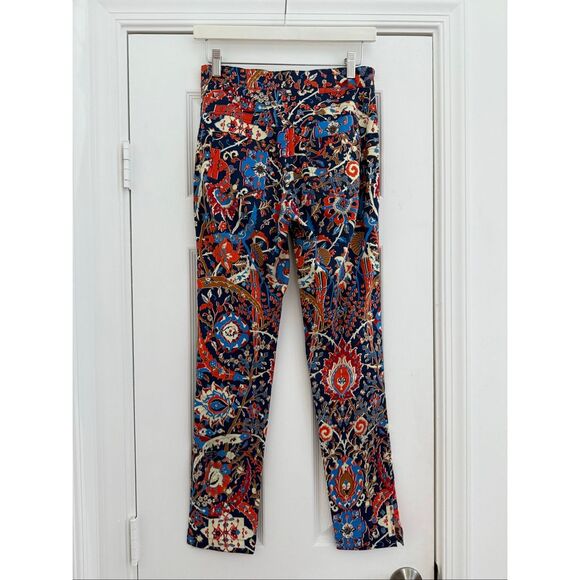 Gretchen Scott GripeLess Cotton Spandex Jeans Floral Magic Carpet Flat Front XXS - Picture 4 of 4